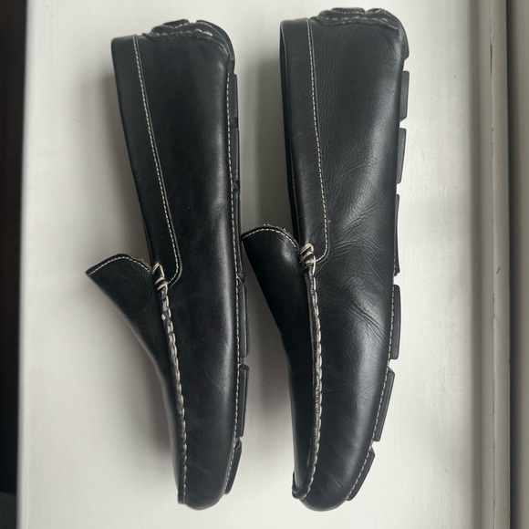 Via Spiga Size 12 men’s black loafers driving shoes - Picture 4 of 7